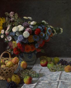 Natura morta con fiori e frutta, 1869